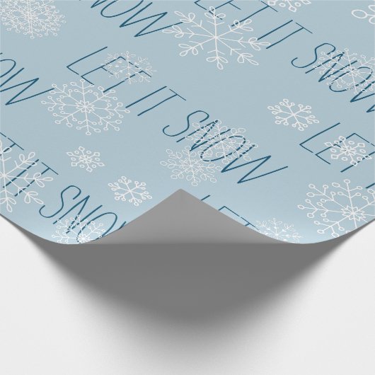 Lass es Schneeflocken Weihnachtsfeiertag Geschenkpapier (Ecke)