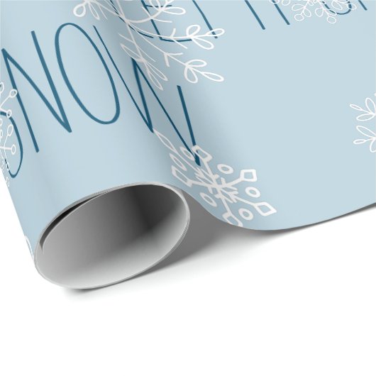 Lass es Schneeflocken Weihnachtsfeiertag Geschenkpapier (Rolleneckpunkt)