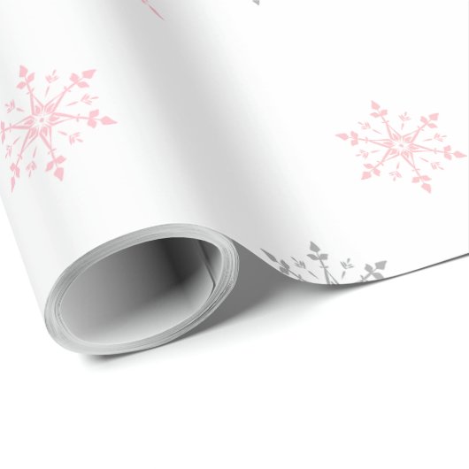 Lass es Schneeflocken Weihnachtsgeschenk Geschenkpapier (Rolleneckpunkt)
