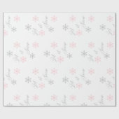 Lass es Schneeflocken Weihnachtsgeschenk Geschenkpapier (Flach)