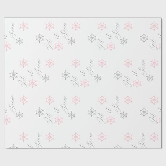 Lass es Schneeflocken Weihnachtsgeschenk Geschenkpapier (Flach)