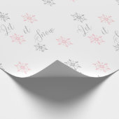 Lass es Schneeflocken Weihnachtsgeschenk Geschenkpapier (Ecke)