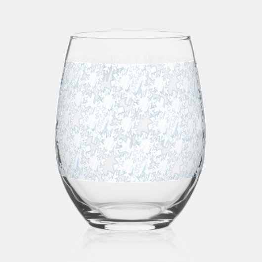 Lass es Schneeflocken Weinglas Ohne Stiel (Vorderseite)