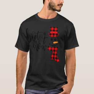 Lass es Schneemann Weihnachten Pajama Buffalo Kari T-Shirt