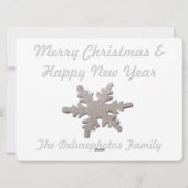 Lass es Schneemänner schneien Feiertagskarte (Rückseite)