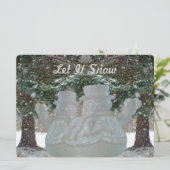 Lass es Schneemänner schneien Feiertagskarte (Stehend Vorderseite)