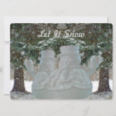 Lass es Schneemänner schneien Feiertagskarte (Vorderseite)