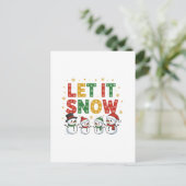 Lass es Schneemmen Postkarte (Stehend Vorderseite)