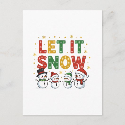 Lass es Schneemmen Postkarte (Vorderseite)