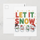 Lass es Schneemmen Postkarte (Vorne/Hinten)