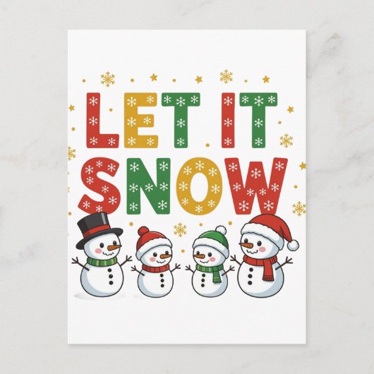 Lass es Schneemmen Postkarte (Vorderseite)