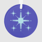 "Lass es schneien!" Acrylschmuck mit Schneeflocken Ornament (Rückseite)