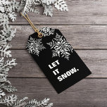 Lass es schneien | Christmas Minimalistisch Clean  Geschenkanhänger<br><div class="desc">Einfache,  stilvolle "Let it snow" Geschenketiketten in einfarbigem Schwarz und Weiß mit moderner minimalistischer Blocktypografie in Schwarz,  Familienname & Jahr für diese trendige Festsaison! 6ADeisgn. #letitsnow #minimalist #gifttags #christststliche</div>