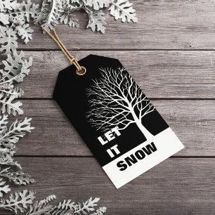 Lass es schneien   Christmas Minimalistisch Clean  Geschenkanhänger