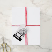 Lass es schneien | Christmas Minimalistisch Clean  Geschenkanhänger (Mit Garn)