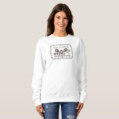 Lass es schneien - drei Schneemänner Sweatshirt (Vorne ganz)