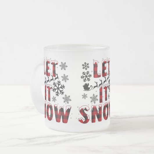 Lass es schneien, es schneien lassen, Mattierte Ta Mattglastasse (Vorderseite Links)