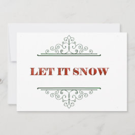 Lass es schneien feiertagskarte