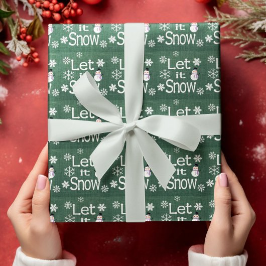 Lass es schneien geschenkpapier