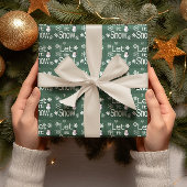 Lass es schneien geschenkpapier
