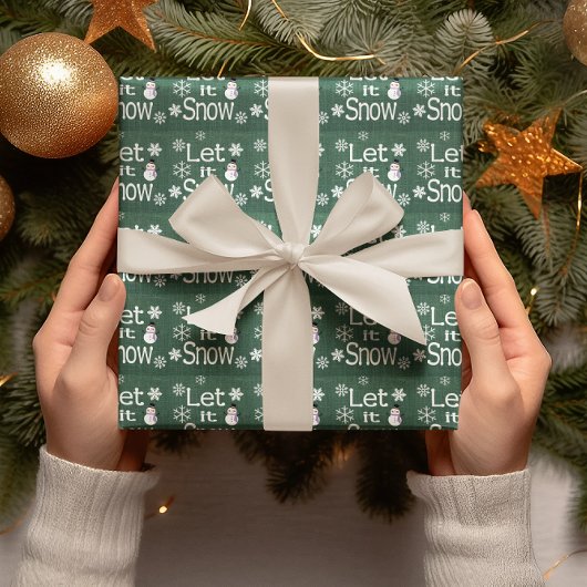 Lass es schneien geschenkpapier