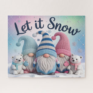 Lass-es-Schneien-Gnome-Puzzle Puzzle