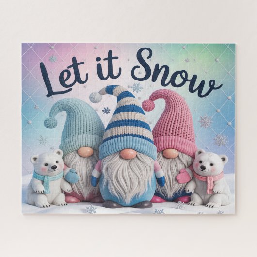 Lass-es-Schneien-Gnome-Puzzle Puzzle (Horizontal)
