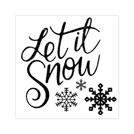 Lass es schneien gummistempel (Prägung)