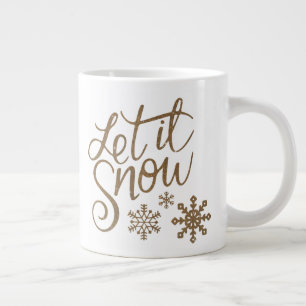 Lass es schneien Jumbo-Tasse