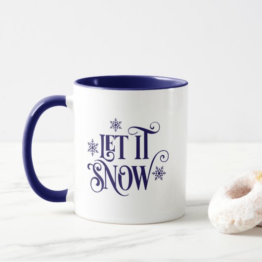 Lass es schneien Kaffeetasse (Mit Donut)