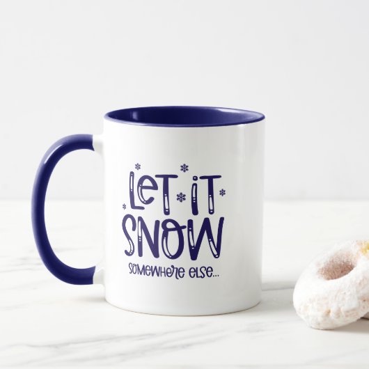 Lass-es-Schneien-Kaffeetasse Tasse (Mit Donut)