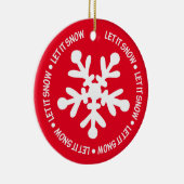 Lass es schneien keramik ornament (Rechts)