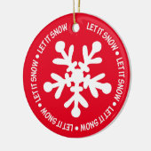 Lass es schneien keramik ornament (Links)