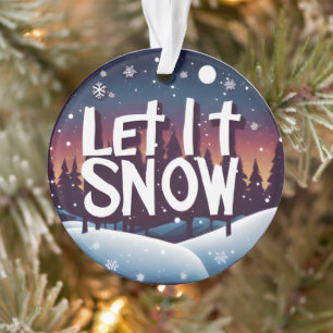 Lass es schneien mit einem schönen Winter-Wunderla Ornament
