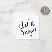 Lass es schneien mitteilungskarte (Vorderseite/Rückseite Beispiel)