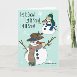Lass es schneien. Personalisierbar Feiertagskarte