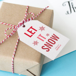 Lass es schneien Red Christmas Geschenkanhänger