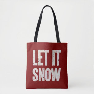 Lass es schneien Retro-Familien-Weihnachten passen Tasche