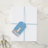 'Lass es schneien' Schneeleopard Weihnachtsgeschen Geschenkanhänger (Mit Garn)