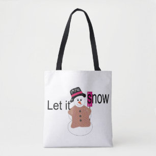 Lass-es-Schneien-Schneemann-Tragetasche Tasche