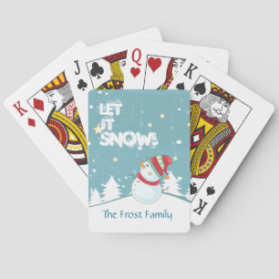 Lass es schneien, Schneemann Weihnachtskarten Spielkarten