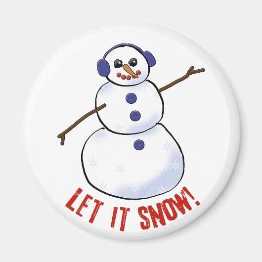 Lass es schneien! Snowman Magnet (Vorne)