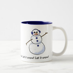 Lass es schneien! Snowman Zweifarbige Tasse