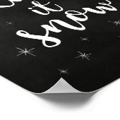 Lass es schneien; Weihnachtsdekoration Poster (Ecke)