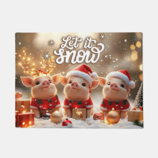 Lass es schneien Weihnachtsfußmatte – Festliche Wi Fußmatte