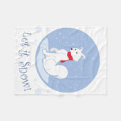 Lass es schneit! (Arctic Fox) Fleecedecke (Vorderseite (Horizontal))