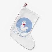 Lass es schneit! (Arctic Fox) Kleiner Weihnachtsstrumpf (Vorderansicht (hängend))