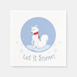 Lass es schneit! (Arctic Fox) Serviette
