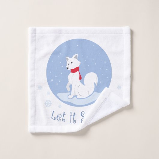 Lass es schneit! (Arctic Fox) Waschlappen (Waschlappen)