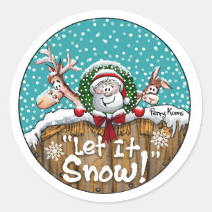 "Lass es schneit!" Aufkleber
